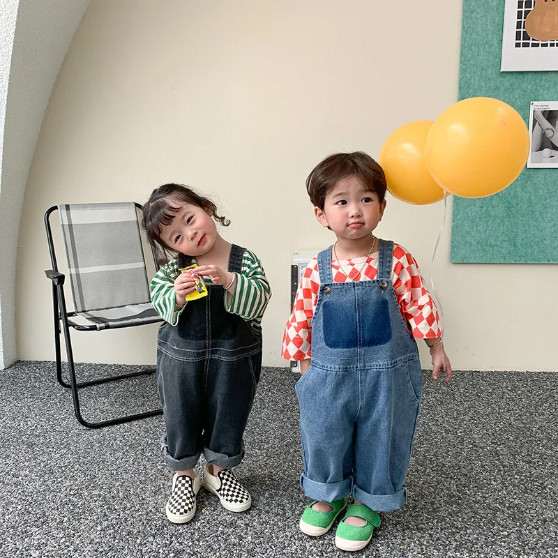 2022 Springa autumn children denim overalls boys girls solid color overalls bib pants kids fashion all-match denim trousers
2022 Springa autumn children denim overalls boys girls solid color overalls bib pants kids fashion all-match denim trousers
