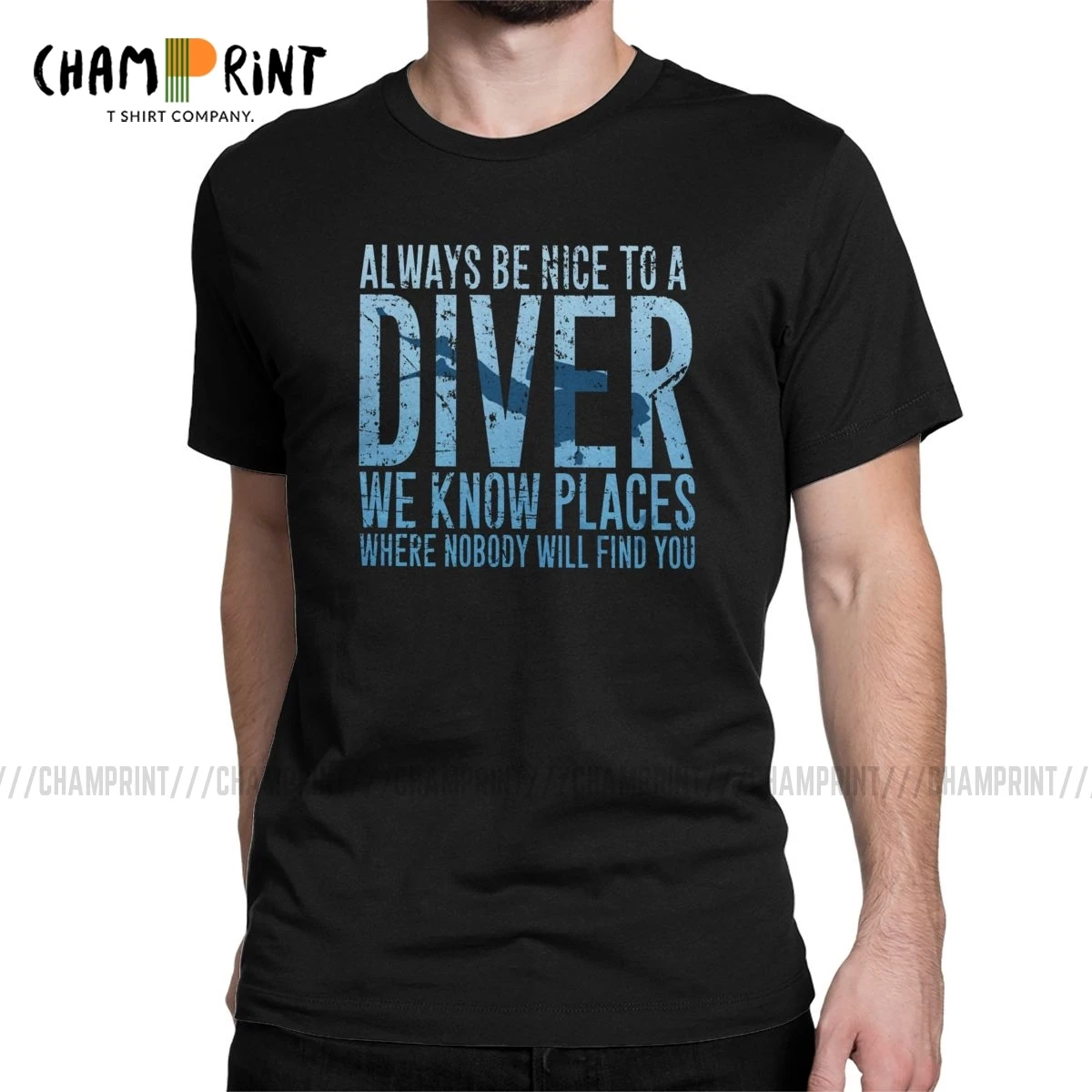 

Be Nice To A Diver Scuba Diving T Shirts Men's Novelty T-Shirts Scuba Diver Funny Diving Dive Tees Short Sleeve Tops Gift Idea