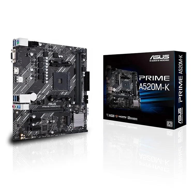ASUS PRIME A520M-K Motherboard Support CPU R3 3300X R3 3100G AMD A520 Chipset AMD AM4 socket Motherboard
ASUS PRIME A520M-K Motherboard Support CPU R3 3300X R3 3100G AMD A520 Chipset AMD AM4 socket Motherboard