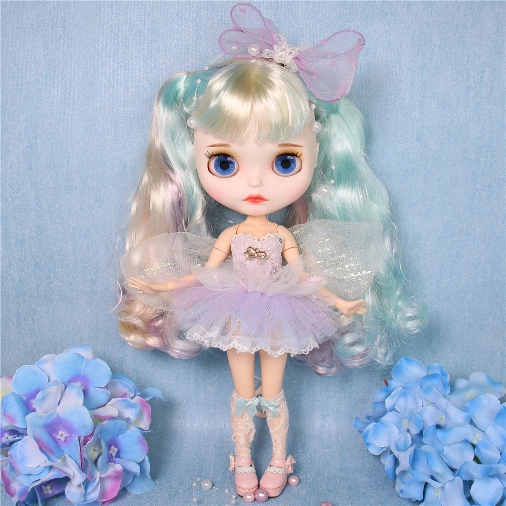 Ледяная DBS Blyth кукла 1/6 BJD белая кожа совместное тело матовое лицо с одеждой