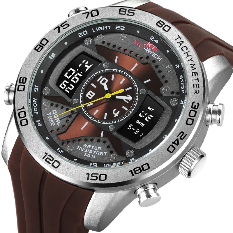 KT Watches Men 2020 Wrist Watch Quartz Sport sicilion Gifts Luxury Waterproof Chronograph Analog Digital Mans Watch Black KT714
KT Watches Men 2020 Wrist Watch Quartz Sport sicilion Gifts Luxury Waterproof Chronograph Analog Digital Mans Watch Black KT714