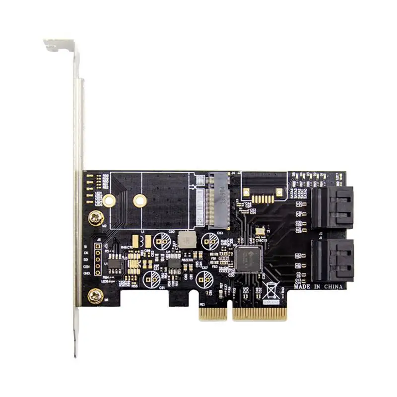 PCIE X4 на 4 порта SATA3.0 M.2 ключ B конверсионная карта высокоскоростная SATAIII 6 Гбит/с Расширительная карта для SSD 2230 2242
PCIE X4 на 4 порта SATA3.0 M.2 ключ B конверсионная карта высокоскоростная SATAIII 6 Гбит/с Расширительная карта для SSD 2230 2242