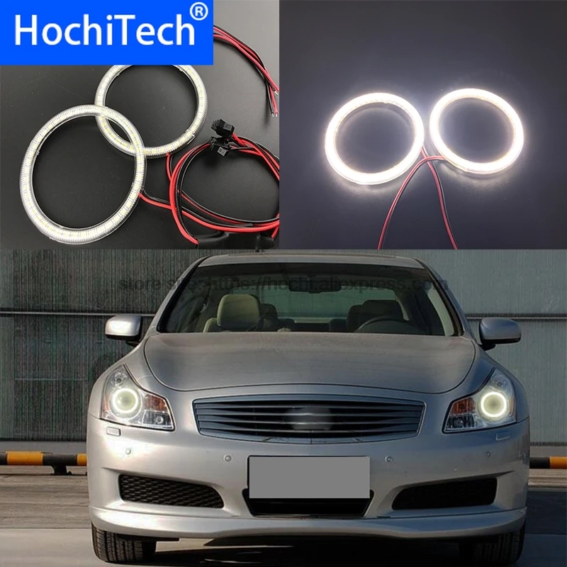 HochiTech Ultra bright SMD white LED angel eyes halo ring kit daytime running light DRL for nissan Infiniti G35 2006 2007 2008 |