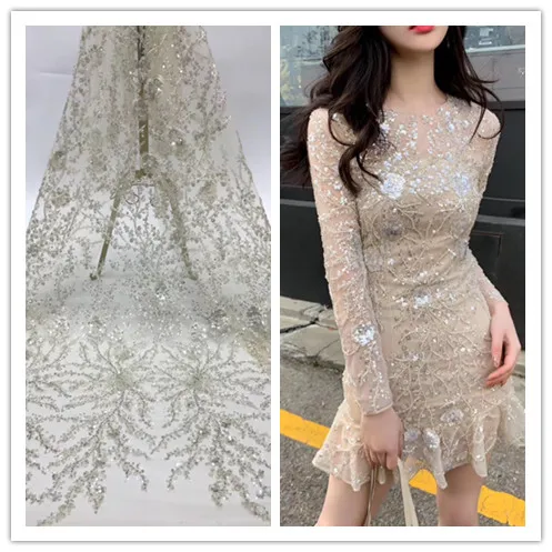 Beaded Lace Sequins Bridal Lace Fabric Tulle Lace African Lace Fabric Fashion Wedding Dress Material Designer Fabric
Beaded Lace Sequins Bridal Lace Fabric Tulle Lace African Lace Fabric Fashion Wedding Dress Material Designer Fabric
