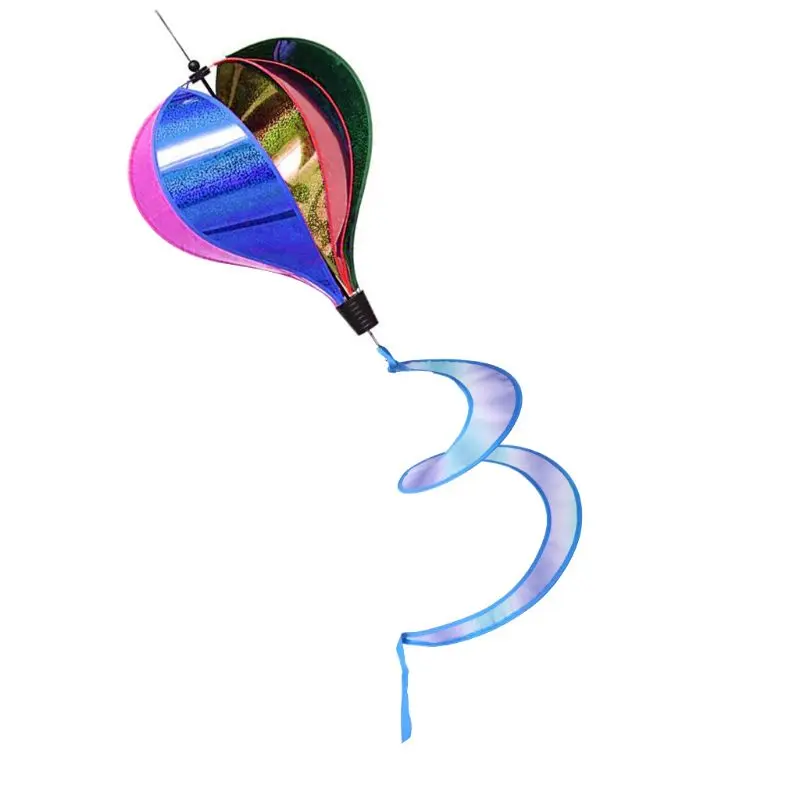 Радужный воздушный шар с блестками ветрозащитный Спиннер в полоску уличный