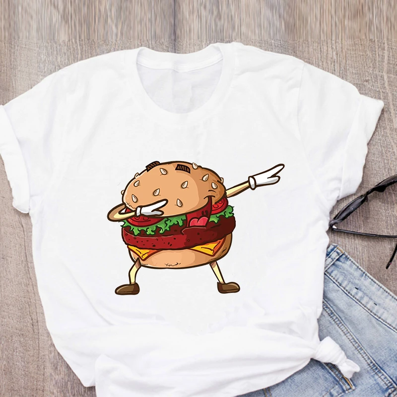 Funny hamburgers Print tshirt women Streetwear White Kawaii O-Neck Female T-shirt Woman Clothing 90s Cartoon Tshirt Femme Top 
Funny hamburgers Print tshirt women Streetwear White Kawaii O-Neck Female T-shirt Woman Clothing 90s Cartoon Tshirt Femme Top