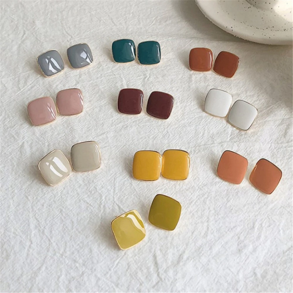 Vintage Colorful Glaze Earrings Square Elegant Unique Drip Oil Enamel Wild Ear Stud Geometric Earrings Women Piercing Jewelry
Vintage Colorful Glaze Earrings Square Elegant Unique Drip Oil Enamel Wild Ear Stud Geometric Earrings Women Piercing Jewelry