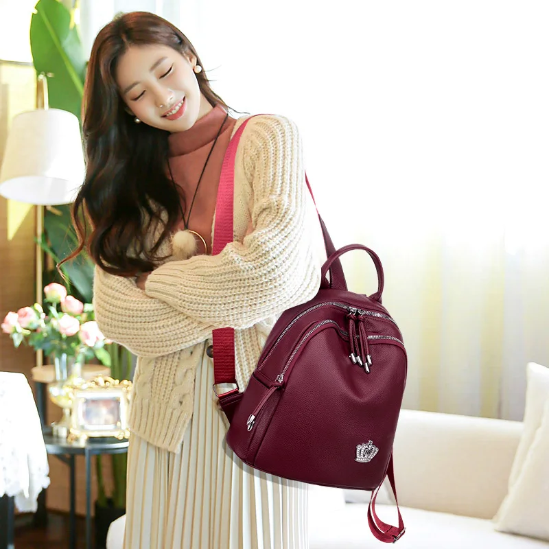 LU.FAWN Elegant Crown Trendy Women's Backpack PU Fabric Pure Color Fashion Simple Big Bag Shopping and Travel 2021 New6645
LU.FAWN Elegant Crown Trendy Women's Backpack PU Fabric Pure Color Fashion Simple Big Bag Shopping and Travel 2021 New6645