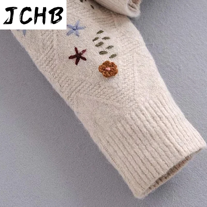 SHZQJCHB Elegant Floral Embroidery Knitted Cardigan Women Casual O Neck Long Sleeve Sweater Autumn Winter Outerwear Chic Tops
SHZQJCHB Elegant Floral Embroidery Knitted Cardigan Women Casual O Neck Long Sleeve Sweater Autumn Winter Outerwear Chic Tops