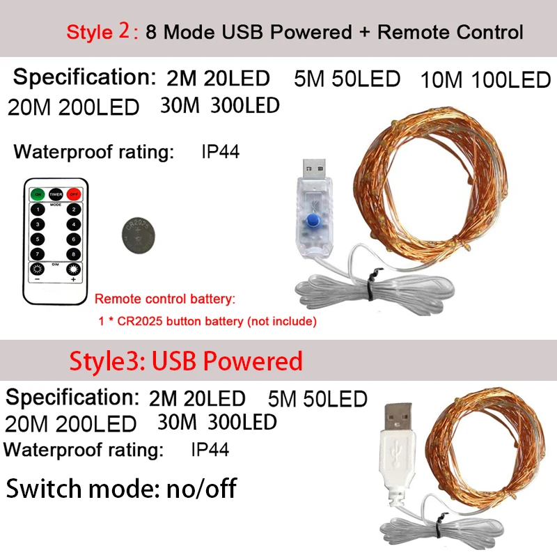 Remote LED Copper Wire Fairy String Lights 10M 20M Battery USB Operated Christmas Garland lamp For Wedding Party Garden DIY Deco
Remote LED Copper Wire Fairy String Lights 10M 20M Battery USB Operated Christmas Garland lamp For Wedding Party Garden DIY Deco