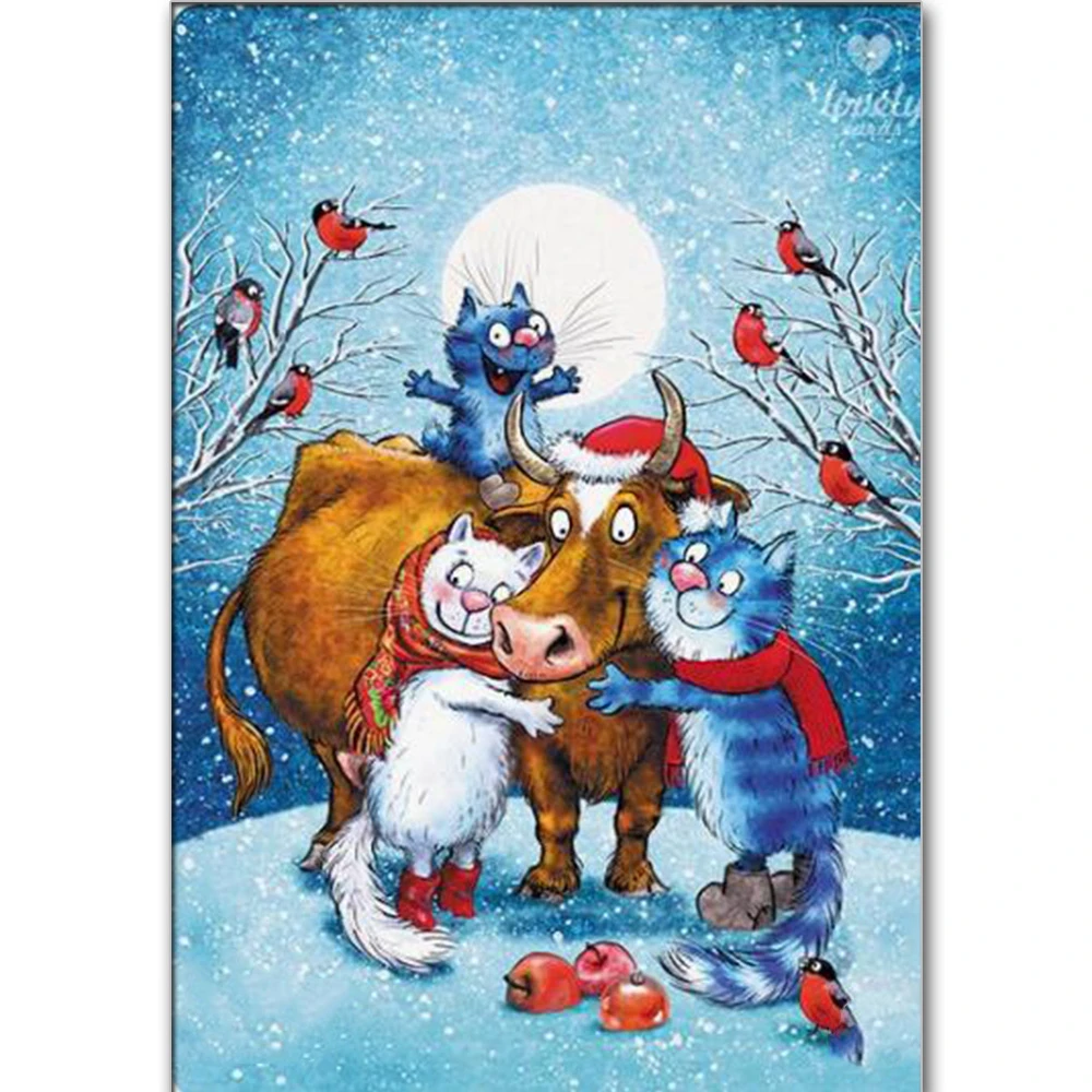 Cartoon Blue White Cat DIY 3D Full Diamond Diamond Embroidery Diamond Mosaic Complete Kit Home Decor Christmas Gift Decor 
Cartoon Blue White Cat DIY 3D Full Diamond Diamond Embroidery Diamond Mosaic Complete Kit Home Decor Christmas Gift Decor