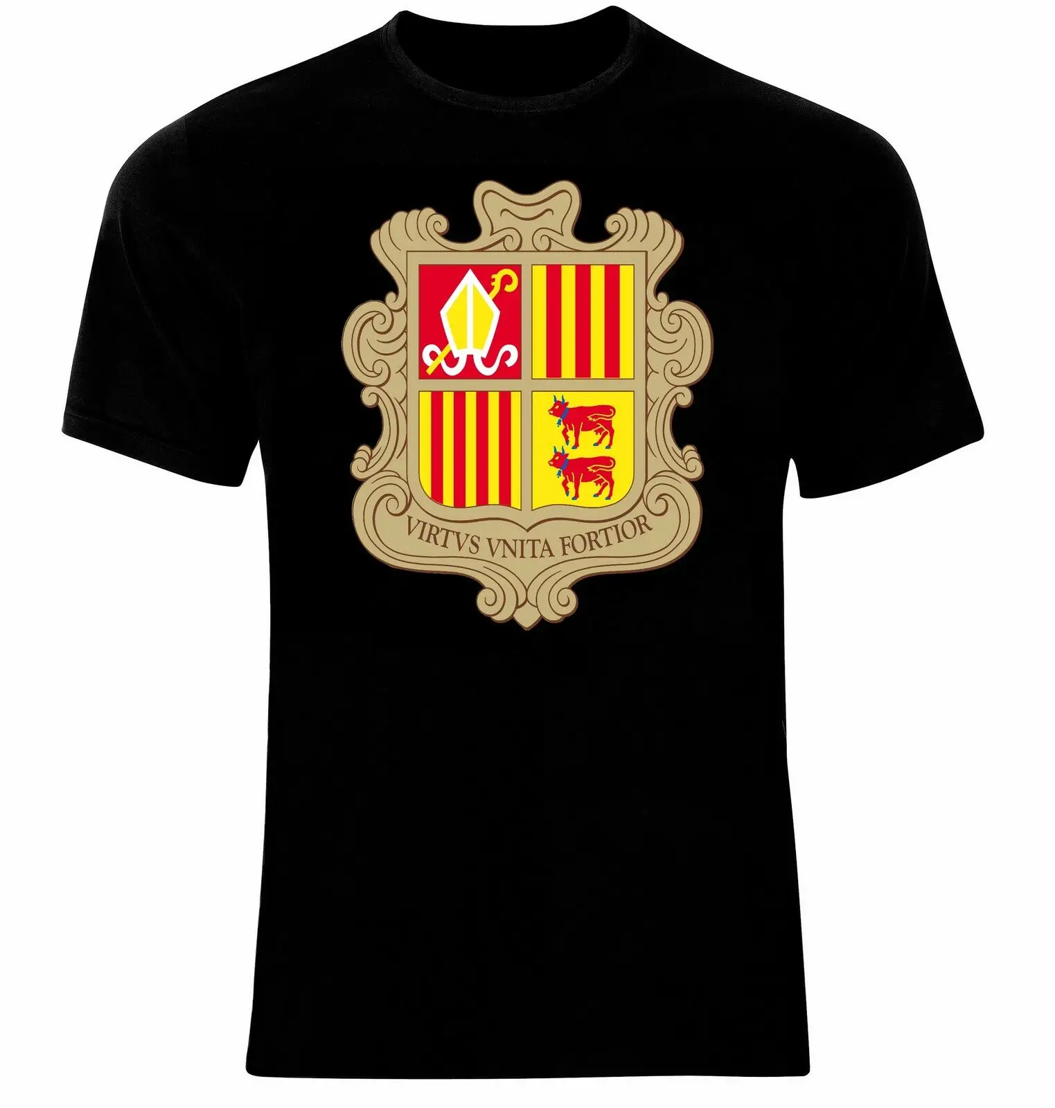 Coat of Arms Of The Andorra Arms Flag T-Shirt Cotton O-Neck Short Sleeve Men's T Shirt New Size S-3XL
Coat of Arms Of The Andorra Arms Flag T-Shirt Cotton O-Neck Short Sleeve Men's T Shirt New Size S-3XL