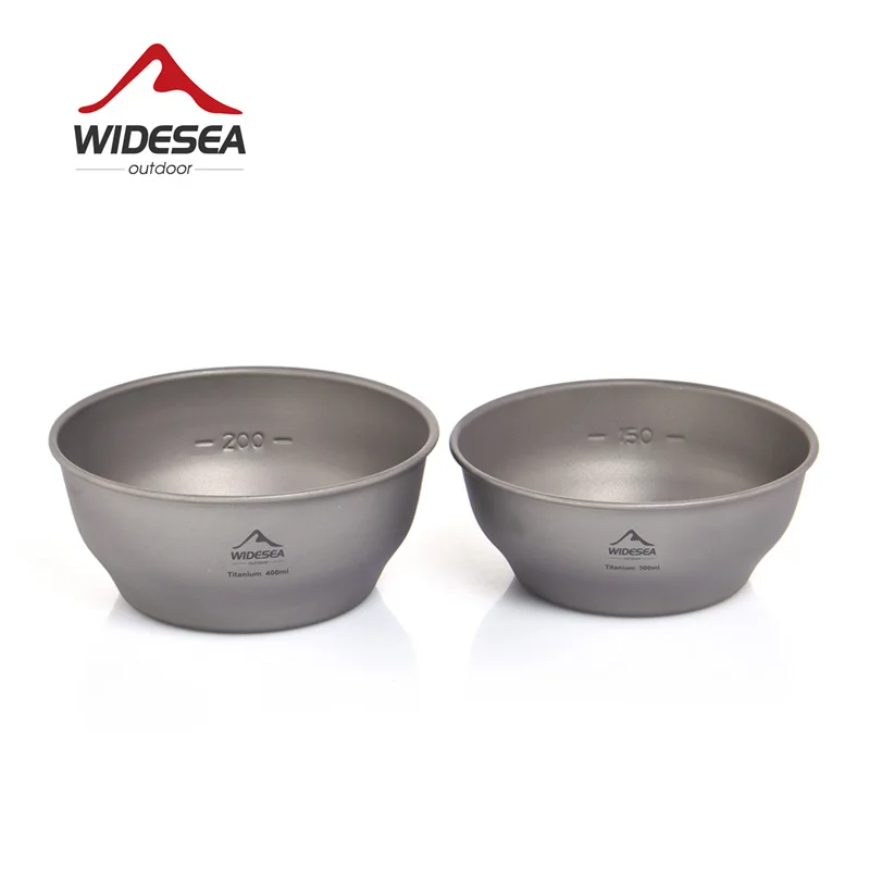 Widesea 2 Pcs Titanium Bowl Camping Tableware 300ml/400ml Ultra-light Soup Bowl Cooking Utensils BBQ Picnic Camping Supply
Widesea 2 Pcs Titanium Bowl Camping Tableware 300ml/400ml Ultra-light Soup Bowl Cooking Utensils BBQ Picnic Camping Supply