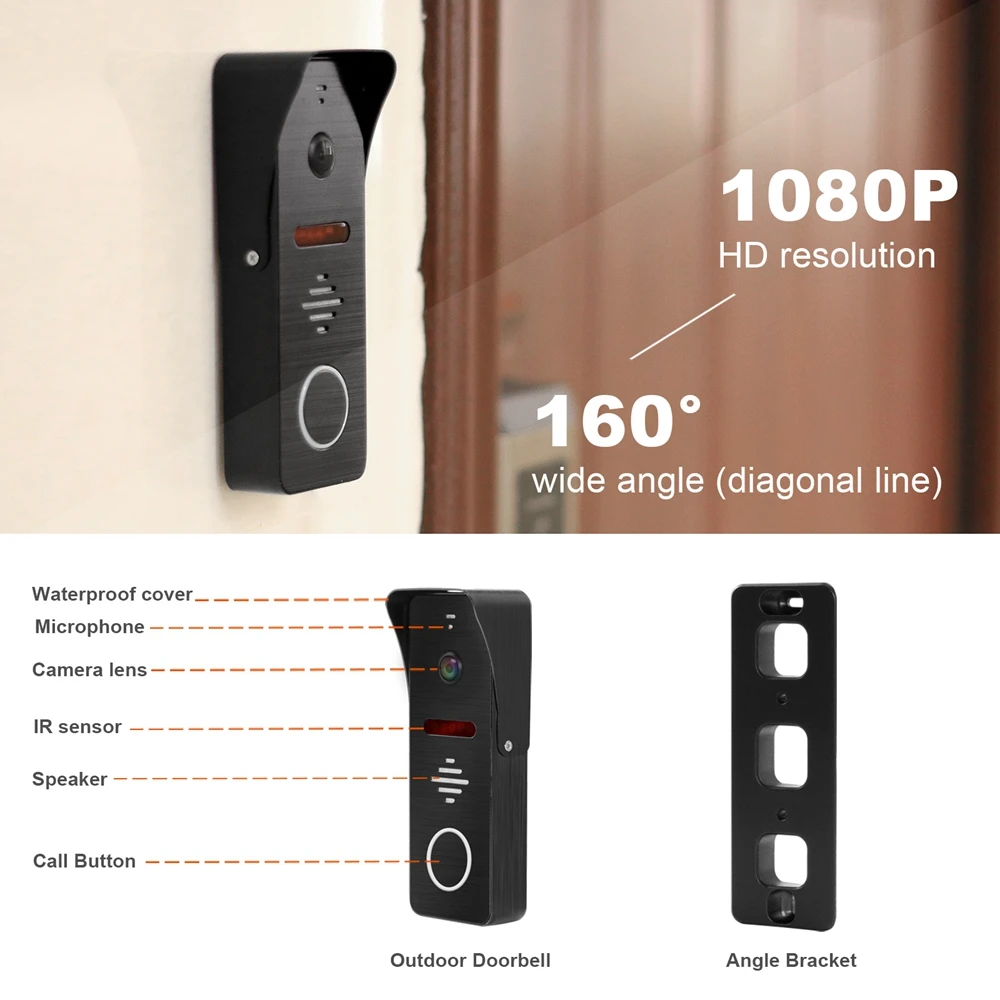 WIFI Video Intercom System for Home TUYA Smart Life APP IP Video Door Phone Wireless 1080P Doorbell Camera Talk Unlock Recording
WIFI Video Intercom System for Home TUYA Smart Life APP IP Video Door Phone Wireless 1080P Doorbell Camera Talk Unlock Recording