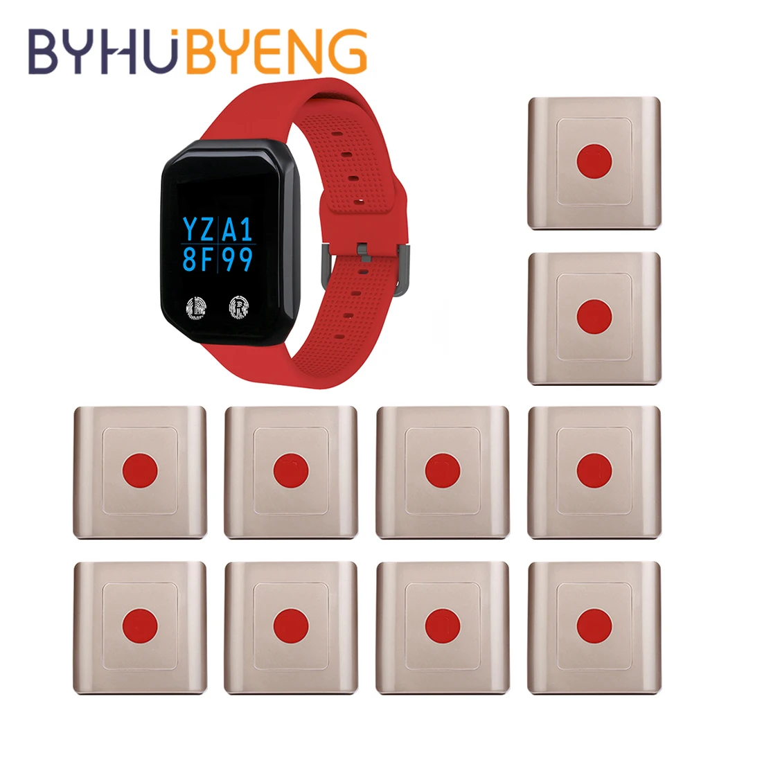 BYHUBYENG Alarm System Button Nursing Bell Emergency Hookah Sos Watch Receiver Home Pager Buzzer Call Table for Cafe Restaurant
BYHUBYENG Alarm System Button Nursing Bell Emergency Hookah Sos Watch Receiver Home Pager Buzzer Call Table for Cafe Restaurant