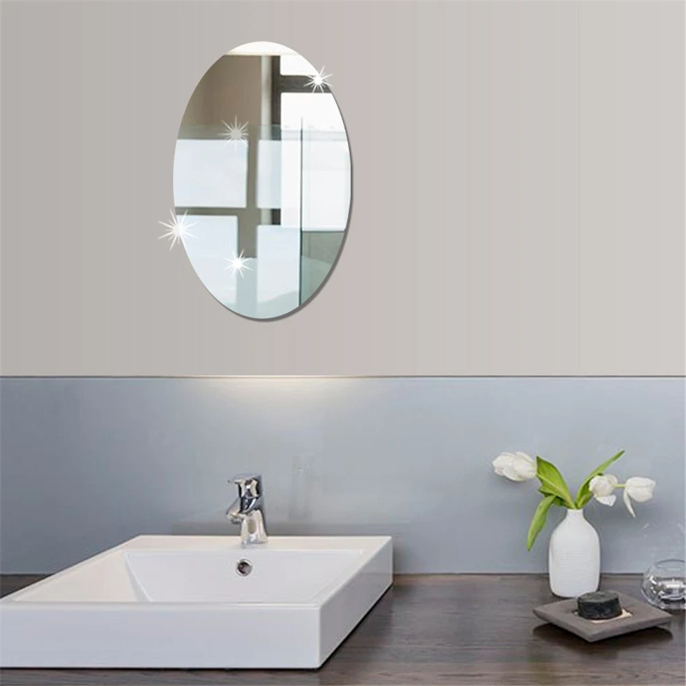 Acrylic Oval Sliver Mirror Stickers Wall Sticker Bathroom Decor Home Decoration Accessories
Acrylic Oval Sliver Mirror Stickers Wall Sticker Bathroom Decor Home Decoration Accessories
