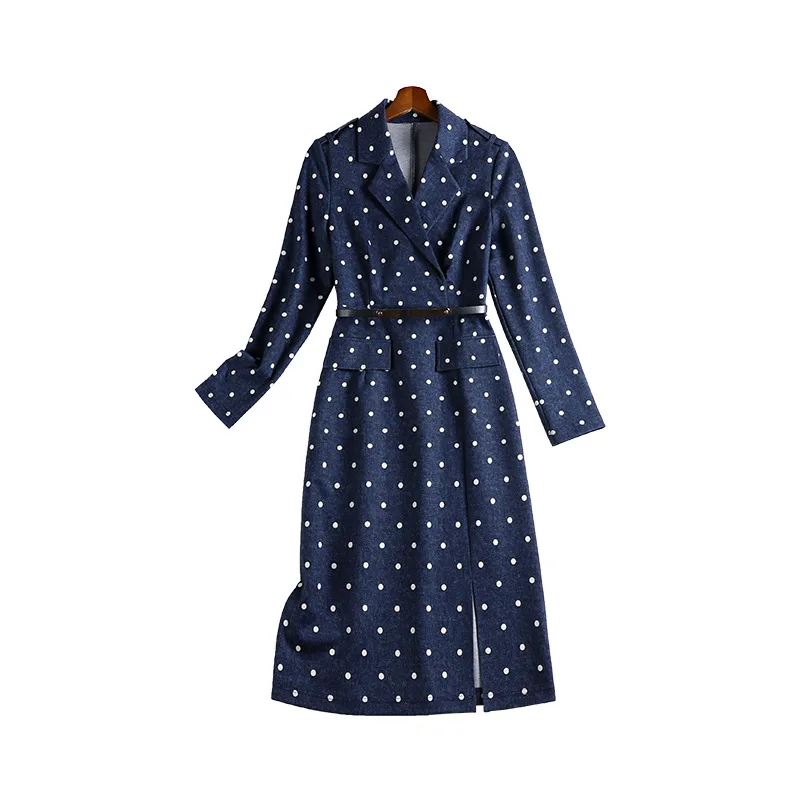 2020 Autumn Plus Size Dress Women Long Sleeve Dress Womens Formal Dresses Elegant Blue Dots with A Belt
2020 Autumn Plus Size Dress Women Long Sleeve Dress Womens Formal Dresses Elegant Blue Dots with A Belt