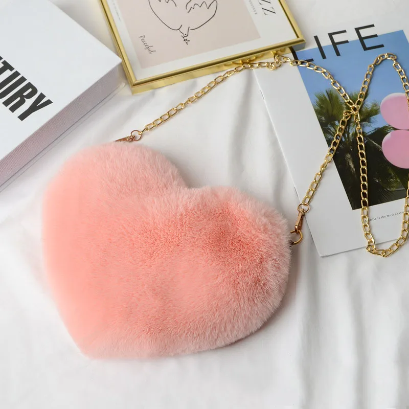 New Fashion Women's Heart Shaped Faux Fur Crossbody Wallet Purse Chain Shoulder Bag Lady Handbag
New Fashion Women's Heart Shaped Faux Fur Crossbody Wallet Purse Chain Shoulder Bag Lady Handbag