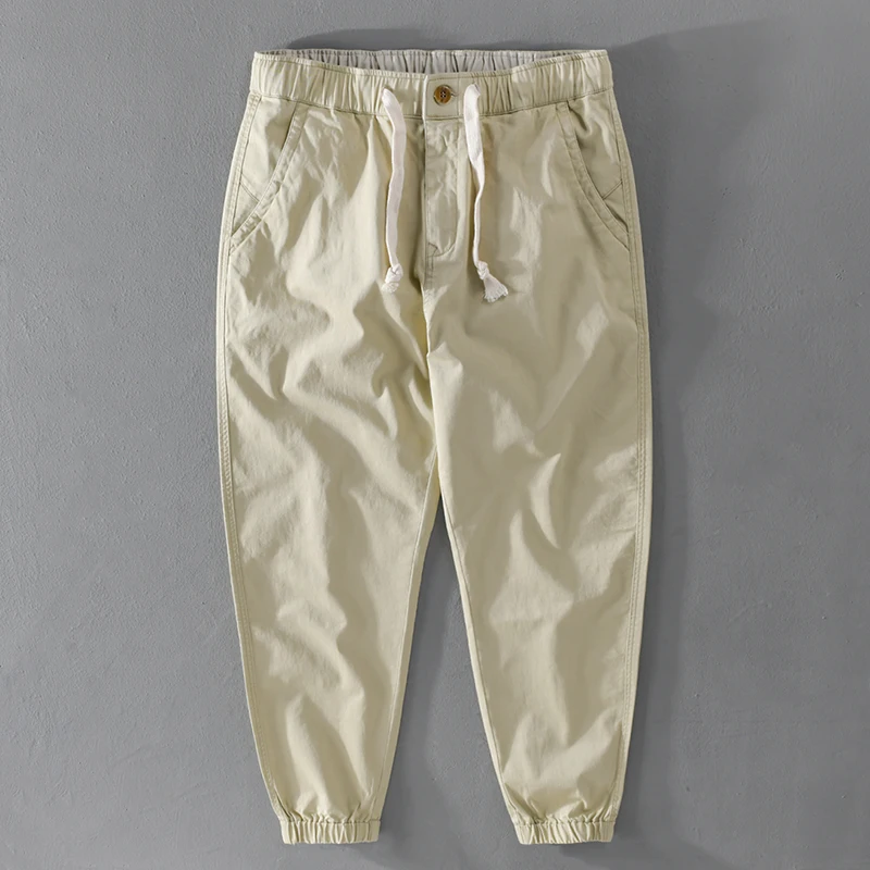 New Designer ankle-length casual pants men cotton brand trousers for men loose waist mens clothing spodnie pantalones
New Designer ankle-length casual pants men cotton brand trousers for men loose waist mens clothing spodnie pantalones