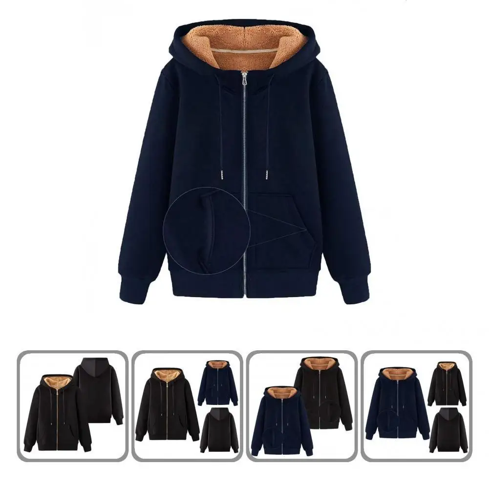 Autumn Winter Casual Thicken Warm Sweatshirt Ladies Women Jacket Pockets for Office
Autumn Winter Casual Thicken Warm Sweatshirt Ladies Women Jacket Pockets for Office