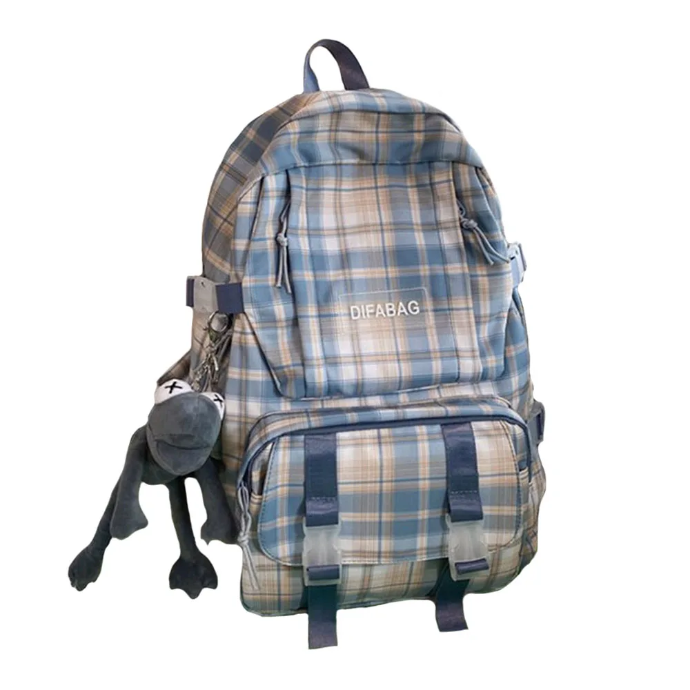 2021 New Backpack Nylon Plaid Women Summer Rucksack Female Travel Double Shoulder Backpack Student School Bag Teenager Mochila
2021 New Backpack Nylon Plaid Women Summer Rucksack Female Travel Double Shoulder Backpack Student School Bag Teenager Mochila