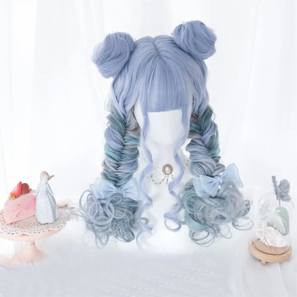 CosplayMix 3 Style Blue Lolita Heat Resistant Ombre Long /Short Curly Short Buns Bangs Christmas Party Cosplay Synthetic Wig
CosplayMix 3 Style Blue Lolita Heat Resistant Ombre Long /Short Curly Short Buns Bangs Christmas Party Cosplay Synthetic Wig