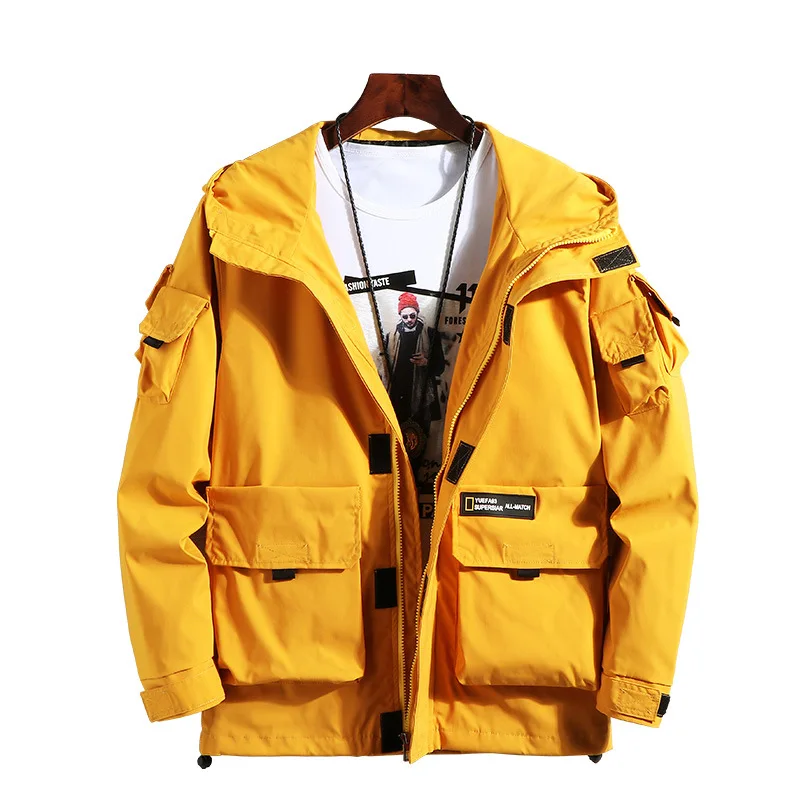 Autumn Hip Hop Hooded Patchwork Mens Jacket Coat Male Hoodies Coats 2019 Men Yellow Streetwear Hoody bomber jacket M-4XL
Autumn Hip Hop Hooded Patchwork Mens Jacket Coat Male Hoodies Coats 2019 Men Yellow Streetwear Hoody bomber jacket M-4XL