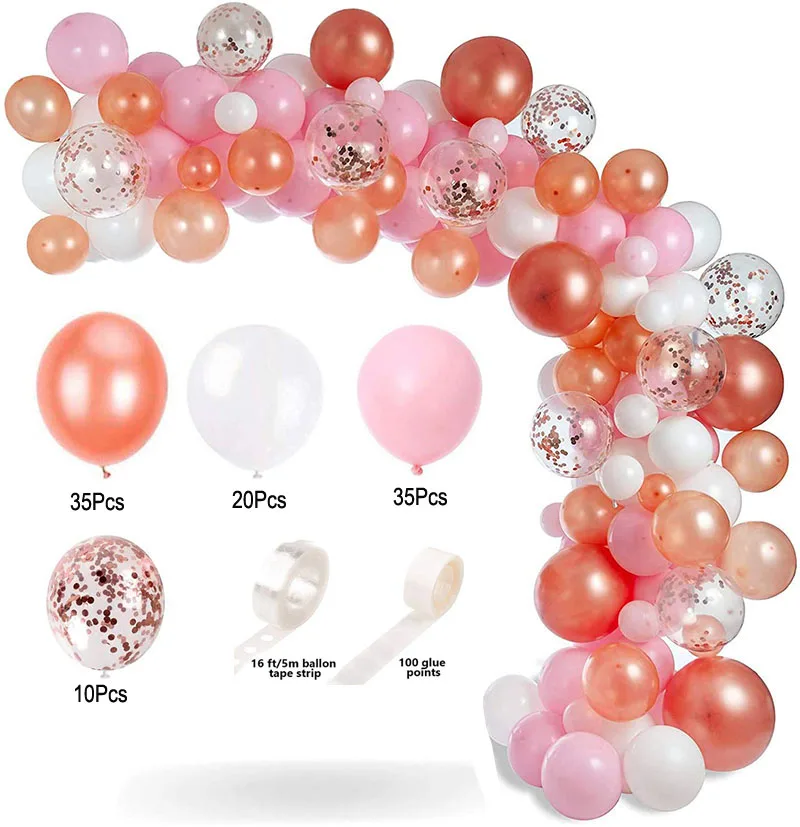 Rose Gold Balloon Garland Arch Disposable Tableware Set Paper Plates Napkins Cups Bridal Shower Girls Birthday Party Decorations
Rose Gold Balloon Garland Arch Disposable Tableware Set Paper Plates Napkins Cups Bridal Shower Girls Birthday Party Decorations