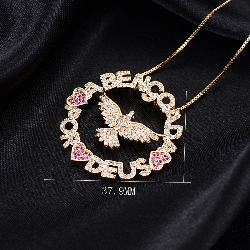 Big round Pendant Necklaces Full Paved Colorful Cubic Zirconia Heart Letter Eagle Gold Chain women boho party Necklace Wholesale 
Big round Pendant Necklaces Full Paved Colorful Cubic Zirconia Heart Letter Eagle Gold Chain women boho party Necklace Wholesale