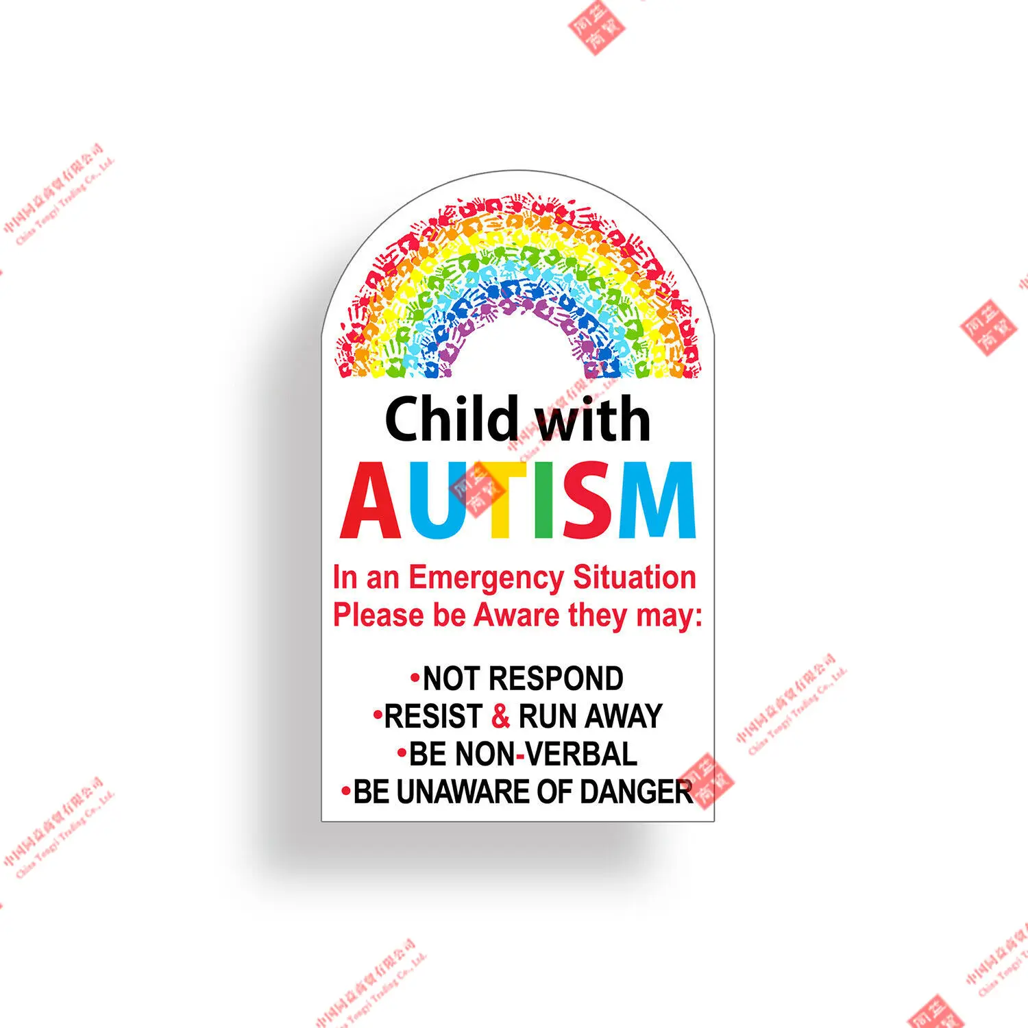 

Interesting Car Child with Autism Sticker Autistic Awareness Home Wall Window Door Safety Decal Car Decal Decoration Laptop