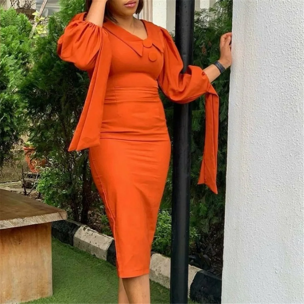 Western Bodycon Lady Dress Knee-Length Office Lady Nine Points Sleeve Zipper Button Spring Summer Fall For Fashion Women Dresses
Western Bodycon Lady Dress Knee-Length Office Lady Nine Points Sleeve Zipper Button Spring Summer Fall For Fashion Women Dresses
