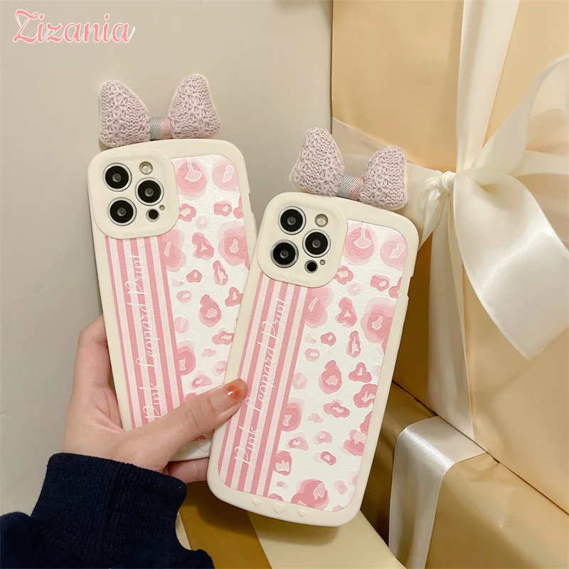 Lovely Fashion Pink White Leopard Bowknot Soft Phone Case For iPhone 13 12 11 Pro XS Max X XR 7 8 Plus Cover Girl Cute Sweety
Lovely Fashion Pink White Leopard Bowknot Soft Phone Case For iPhone 13 12 11 Pro XS Max X XR 7 8 Plus Cover Girl Cute Sweety