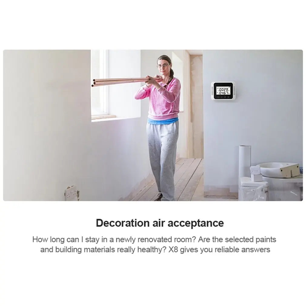 Digital CO2 Sensor Meter PPM PM2.5 Carbon Dioxide Detector Gas Analyzer Air Quality Monitor PM2.5 Meter Detector PM2.5 Tester