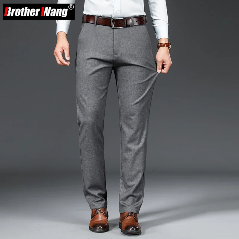 2021 Autumn and Winter New Contains Wool Men's Regular Fit Stretch Casual Pants Business Fashion Straight Trousers Male Brand
2021 Autumn and Winter New Contains Wool Men's Regular Fit Stretch Casual Pants Business Fashion Straight Trousers Male Brand