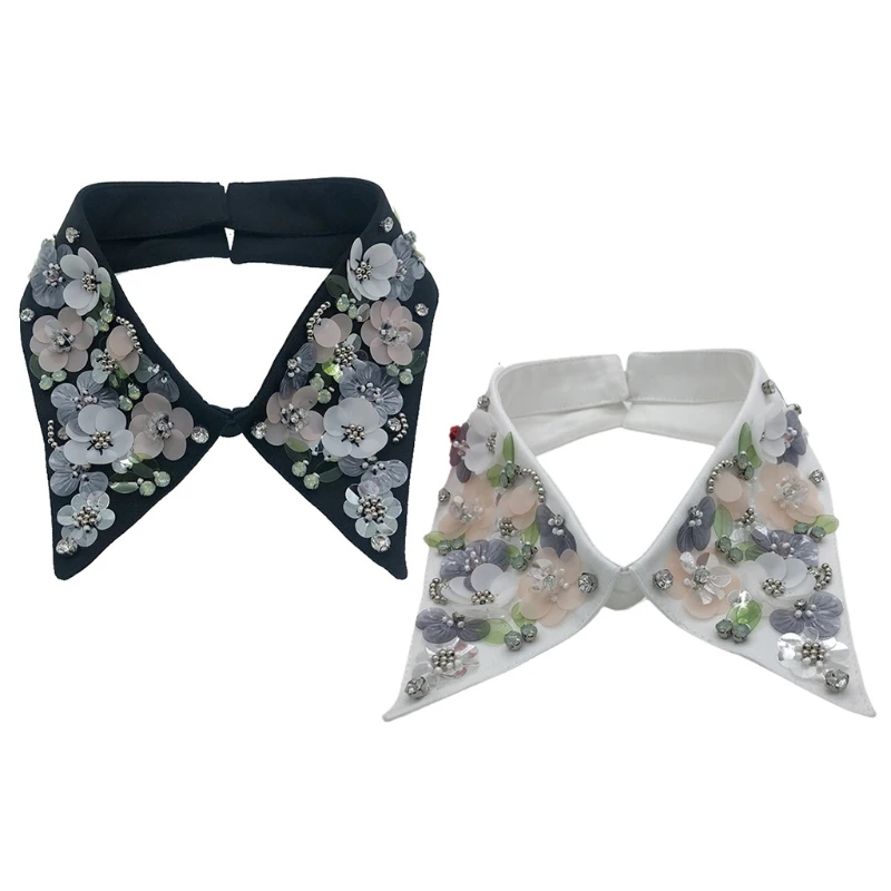 Женское цветочное ожерелье с блестками и отворотом, ювелирные изделия из бисера, съемное ожерелье-чокер 85WB
Женское цветочное ожерелье с блестками и отворотом, ювелирные изделия из бисера, съемное ожерелье-чокер 85WB