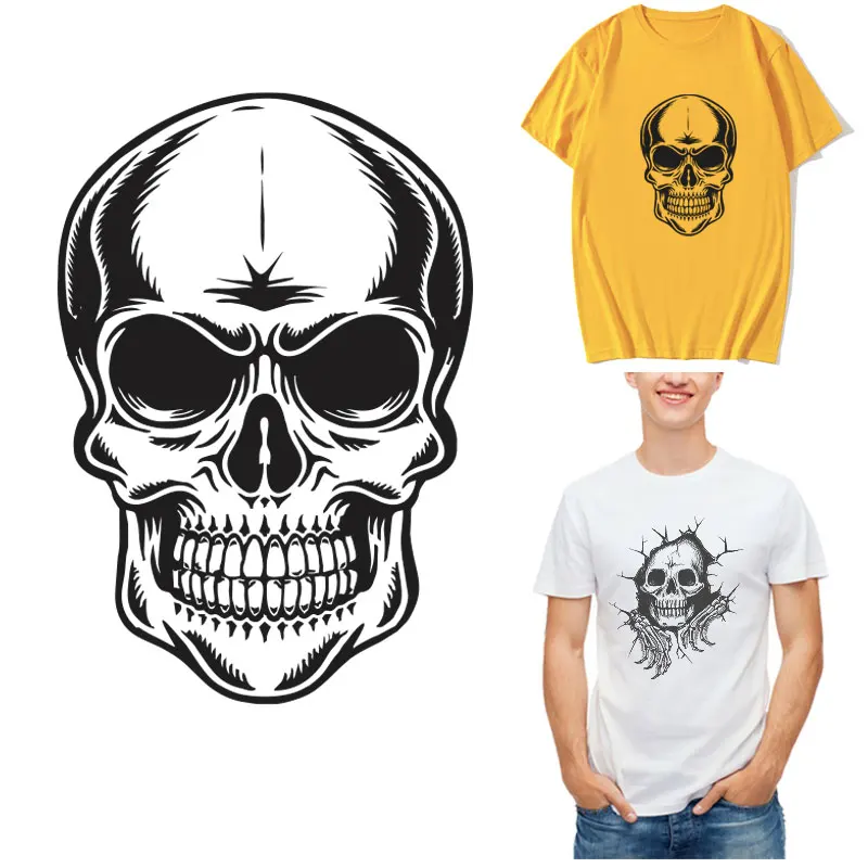 Iron Stickers Skull Black Iron On Patches For Men Clothes DIY Heat Transfer Clothes Thermal Stickers Decor Printing Parches Ropa
Iron Stickers Skull Black Iron On Patches For Men Clothes DIY Heat Transfer Clothes Thermal Stickers Decor Printing Parches Ropa