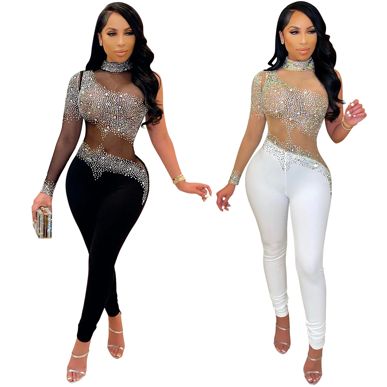 Sylph Long Sleeve Jumpsuits For Women 2021 New Arrival Sexy Bodycon Playpsuit Autumn Fashion Diamonds Patchwork Pant Rompers
Sylph Long Sleeve Jumpsuits For Women 2021 New Arrival Sexy Bodycon Playpsuit Autumn Fashion Diamonds Patchwork Pant Rompers