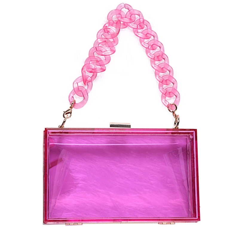 Women Clear Acrylic Box Clutch Crossbody Bag Purse with Detachable Chain Resin Short Strap
Women Clear Acrylic Box Clutch Crossbody Bag Purse with Detachable Chain Resin Short Strap
