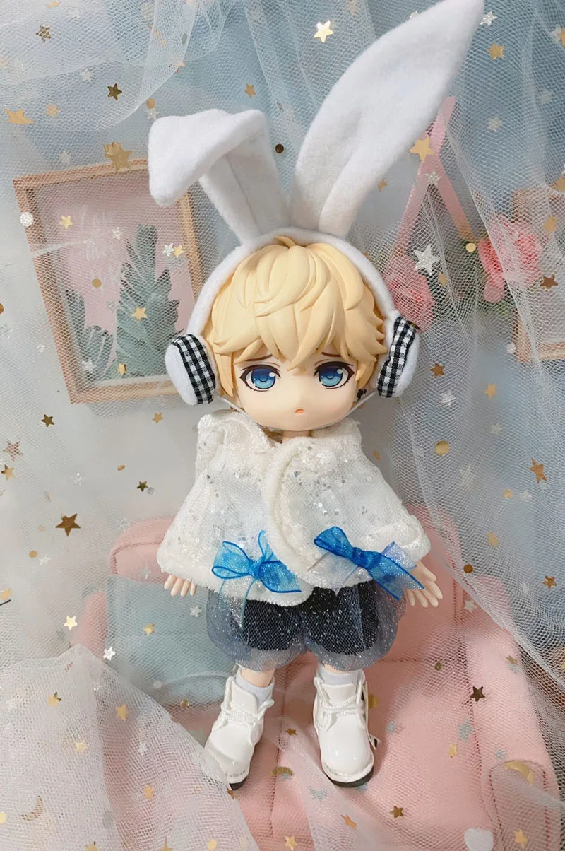 Ob11 Snow rabbit doll clothes suit earmuffs + shirts + pants + cloaks Doll accessories
Ob11 Snow rabbit doll clothes suit earmuffs + shirts + pants + cloaks Doll accessories