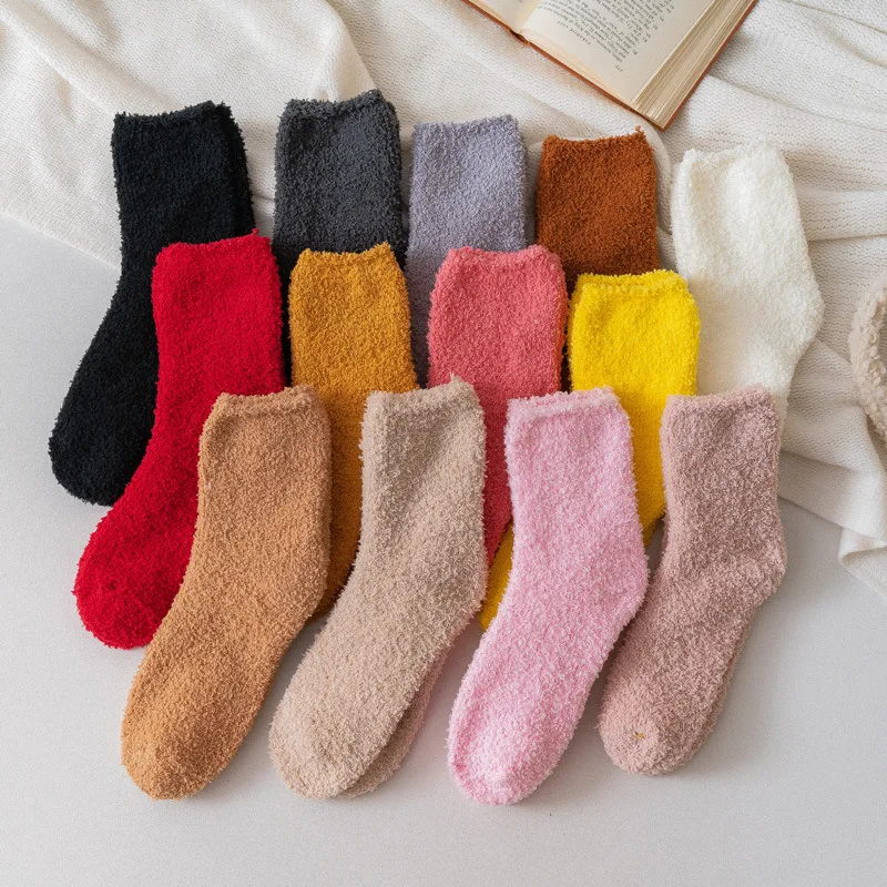5 pairs solid color half fleece coral fleece socks women's socks spring autumn and winter thickened plus fleece warm towel socks
5 pairs solid color half fleece coral fleece socks women's socks spring autumn and winter thickened plus fleece warm towel socks