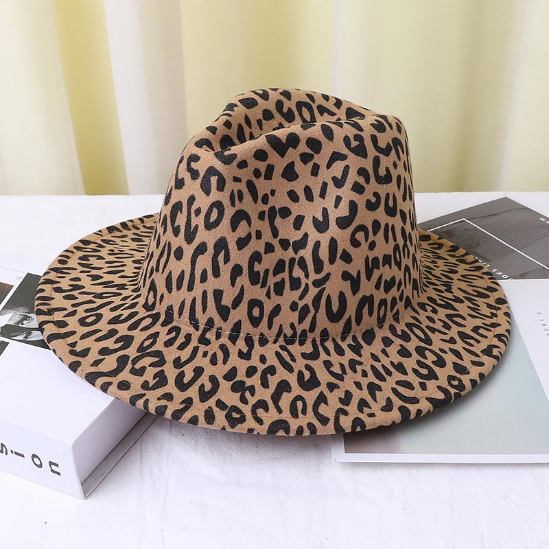 Women's Woolen Hat Jazz Cap Lady Leopard Fedoras Female Winter's Hats For Female
Women's Woolen Hat Jazz Cap Lady Leopard Fedoras Female Winter's Hats For Female