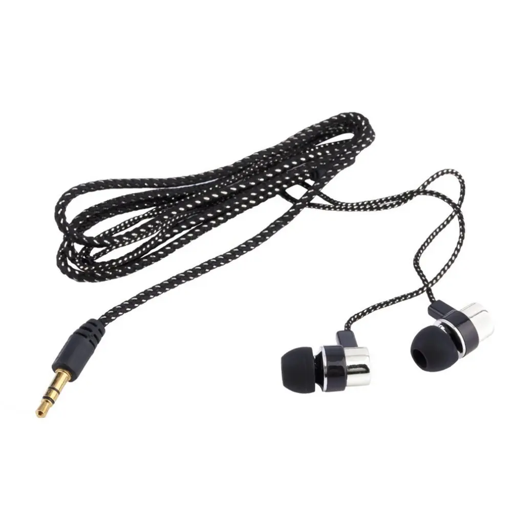 

Earphone Braided Wiring Super Bass In Ear Music Earphone HIFI Stereo Earbuds Noise Isolating Sport Earphones With Mic