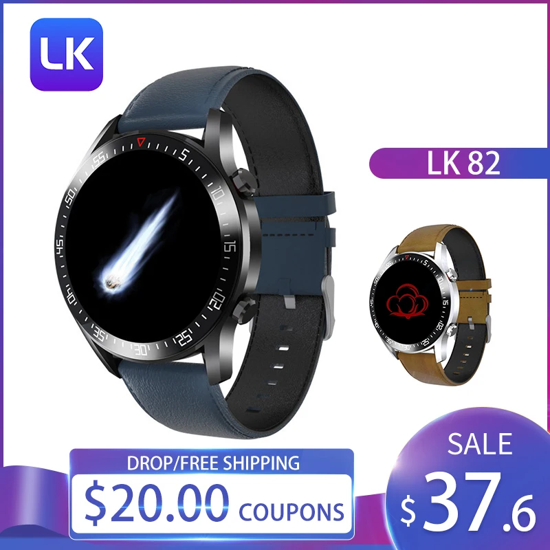 LAMAKOKI 2021 LK82 leather Smart Watch Full Touch Sports Fitness Watches IP68 Waterproof Heart Rate Monitor Men Watch for IOS
LAMAKOKI 2021 LK82 leather Smart Watch Full Touch Sports Fitness Watches IP68 Waterproof Heart Rate Monitor Men Watch for IOS