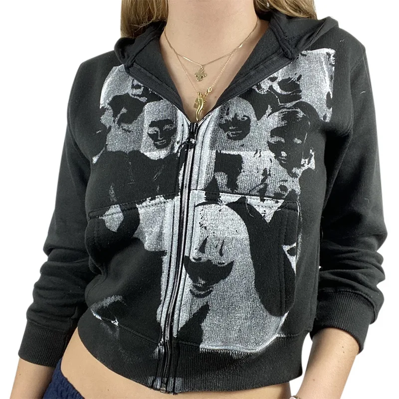 2021 Spring and Autumn Women's Casual Jacket Printed Zipper Hooded Y2k Retro Hippie Jacket Sweatshirts Anime Hoodies Kawaii
2021 Spring and Autumn Women's Casual Jacket Printed Zipper Hooded Y2k Retro Hippie Jacket Sweatshirts Anime Hoodies Kawaii