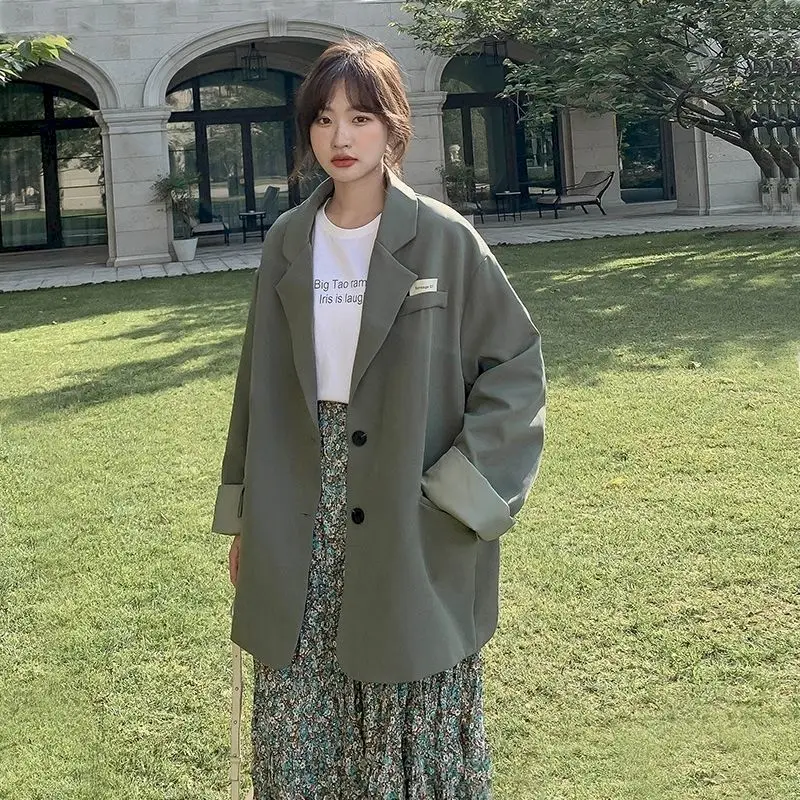 Korean Style Blazer Women Fashion Solid Color Business Casual Suit Jacket Men Streetwear Wild Loose Jackets Mens Fall 2021 Women
Korean Style Blazer Women Fashion Solid Color Business Casual Suit Jacket Men Streetwear Wild Loose Jackets Mens Fall 2021 Women