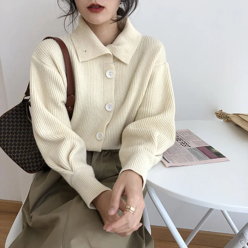 Single-breasted Coarse Yarn Striped Knitted Cardigans Women Elegant Vintage Sweater Coat Turtleneck Long Sleeve Female Jumpers
Single-breasted Coarse Yarn Striped Knitted Cardigans Women Elegant Vintage Sweater Coat Turtleneck Long Sleeve Female Jumpers