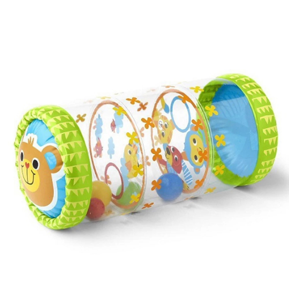 

Надувная Детская игрушка с погремушкой и мячиком, детская подушка для раннего развития из ПВХ для детей 6 месяцев, детская подушка