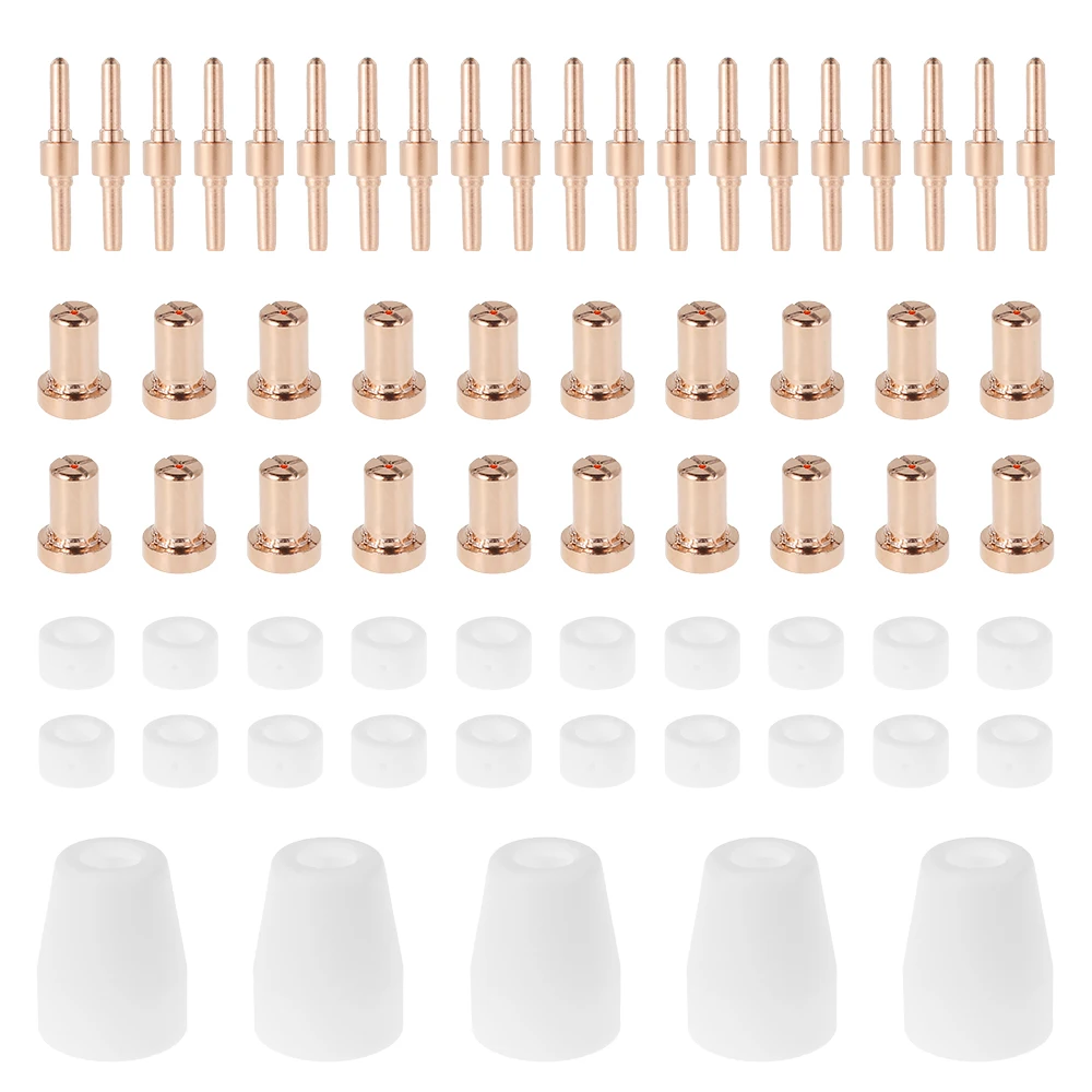 65Pcs Plasma Cutter Tip Electrodes Nozzles Kit Consumable Accessories For PT31 CUT 30 40 50 Plasma Cutter Welding Tools
65Pcs Plasma Cutter Tip Electrodes Nozzles Kit Consumable Accessories For PT31 CUT 30 40 50 Plasma Cutter Welding Tools