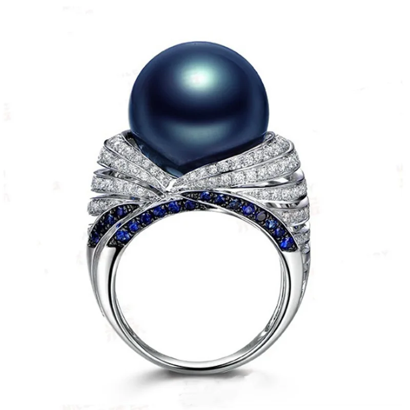 2020 Fashion Blue Pearl Zircon Crystal Ring For Women Temperament European Beautiful Hand Jewelry Accessories Wholesale 
2020 Fashion Blue Pearl Zircon Crystal Ring For Women Temperament European Beautiful Hand Jewelry Accessories Wholesale