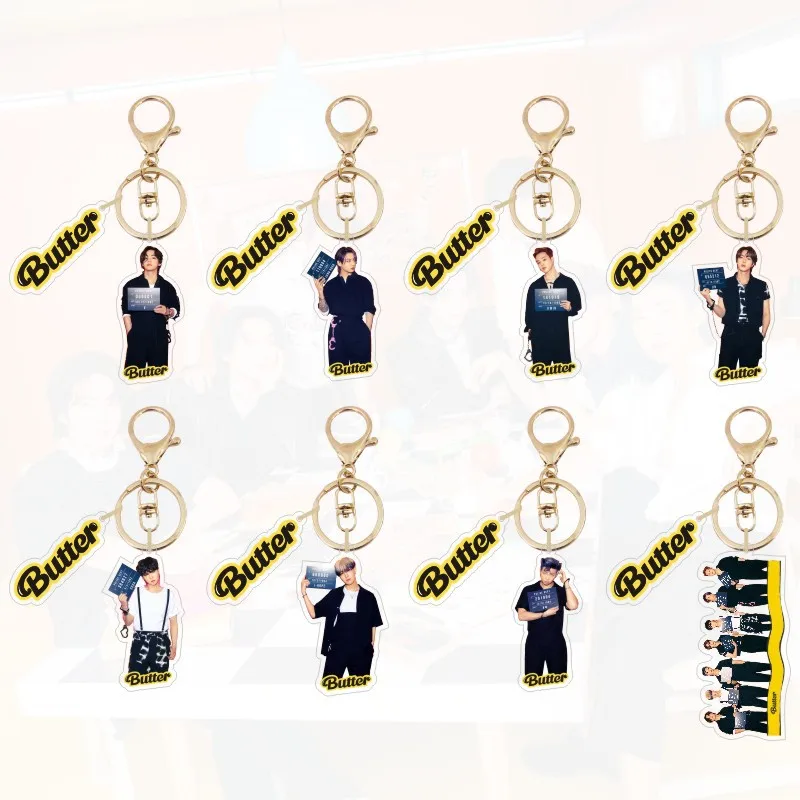 Оптовая продажа, брелок для ключей Kpop Idol 2021 Bangtan Boys с разрешением на танцы, милые аксессуары, кольцо для ключей, акриловый брелок
Оптовая продажа, брелок для ключей Kpop Idol 2021 Bangtan Boys с разрешением на танцы, милые аксессуары, кольцо для ключей, акриловый брелок